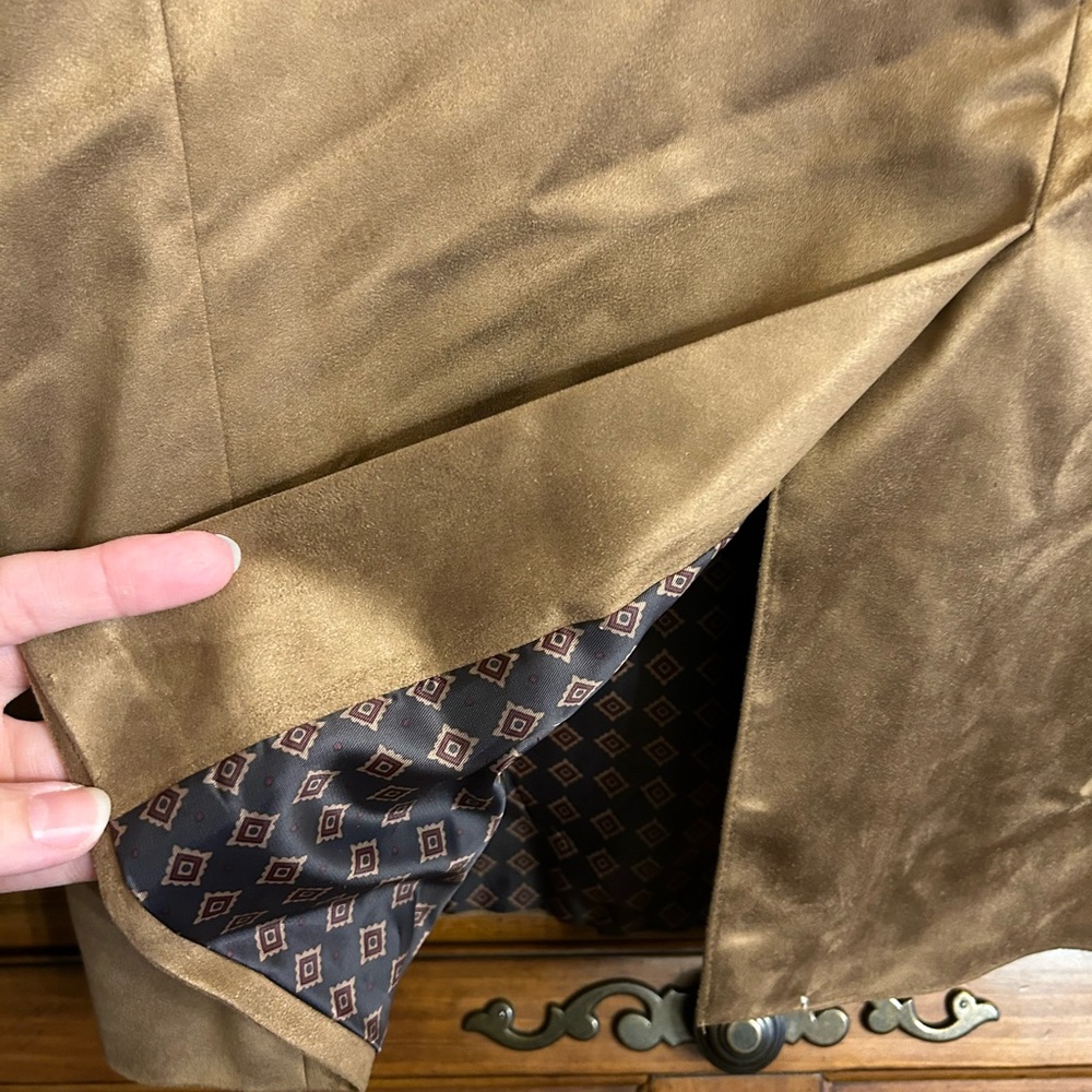 NWT LAUREN RALPH LAUREN Men’s Faux Suede Sport Coat Blazer in Tan/Brown 44L - Picture 5 of 13